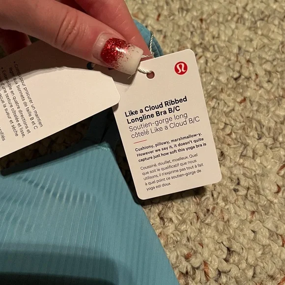 NWT Lululemon Like A Cloud Longline Bra B/C *Ribbed - Picture 3 of 5